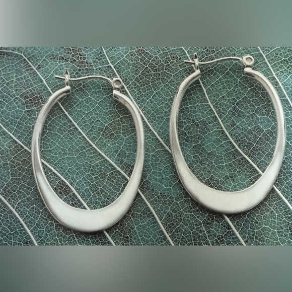 Silpada Vintage HTF Collectible Sterling Silver BACK-TO-BASICS Hoop Earrings - Picture 10 of 10